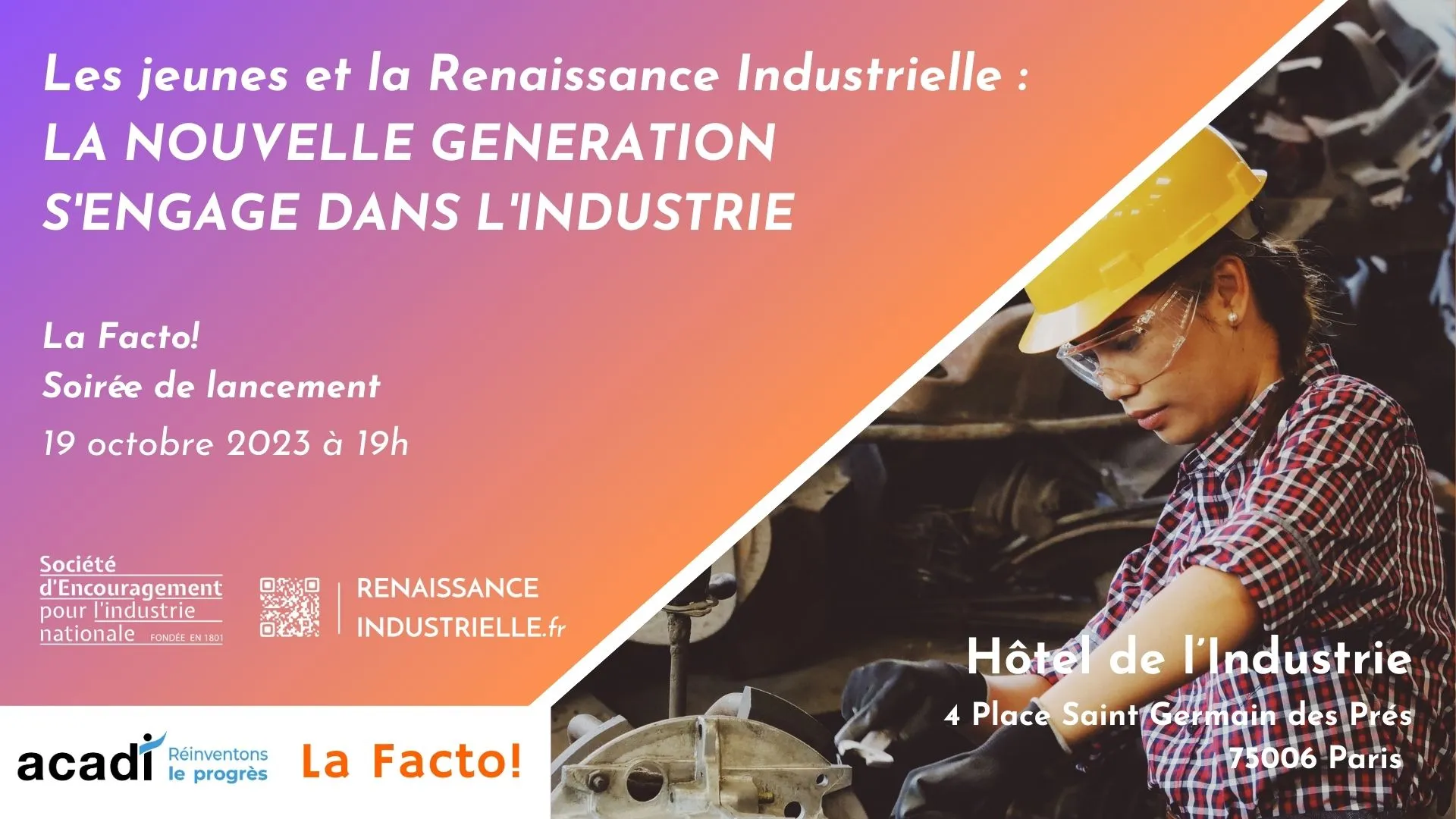 Visuel de l'événement « Les jeunes et la renaissance industrielle : la nouvelle génération s'engage dans l'industrie »