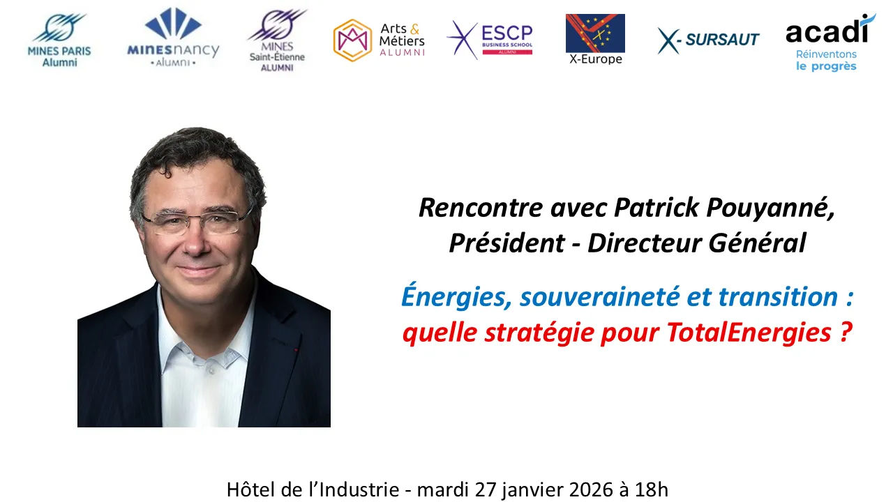 Visuel de l'événement « Rencontre avec Patrick Pouyanné, président-directeur général de TotalEnergies »